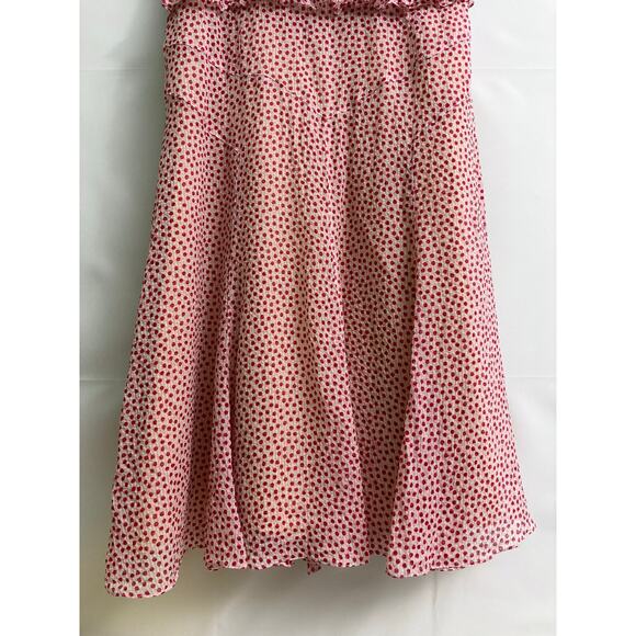 Marc Jacobs Vintage 90s White Red Polka Dot Silk Halter Sleeveless Dress Size 6 - Picture 6 of 11